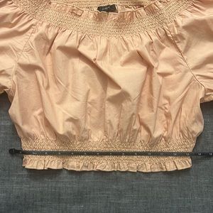 J Crew - Pale Peach Cropped Cotton Top - Size M